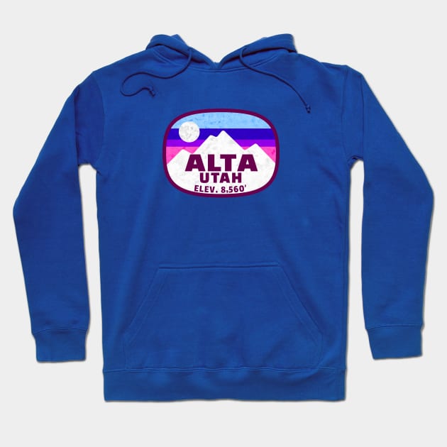 Skiing Alta Utah Ski Hoodie by heybert00